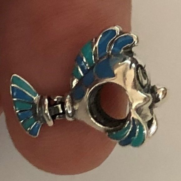 Flounder The Little Mermaid Fish Charm - Picture 2 of 5